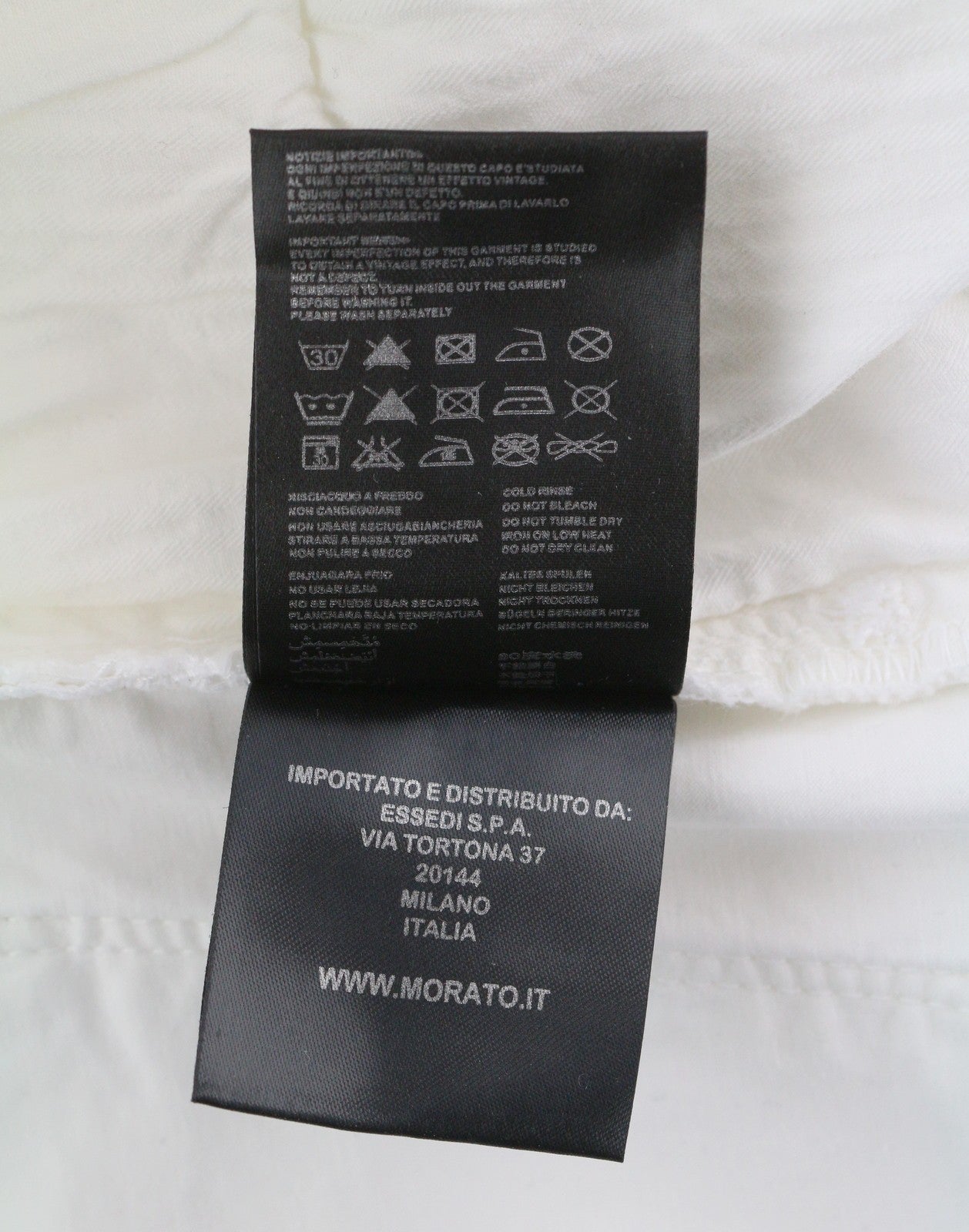 ANTONY MORATO Gilmour Men's Slim White Trousers W30 Zipper Super Skinny RRP130