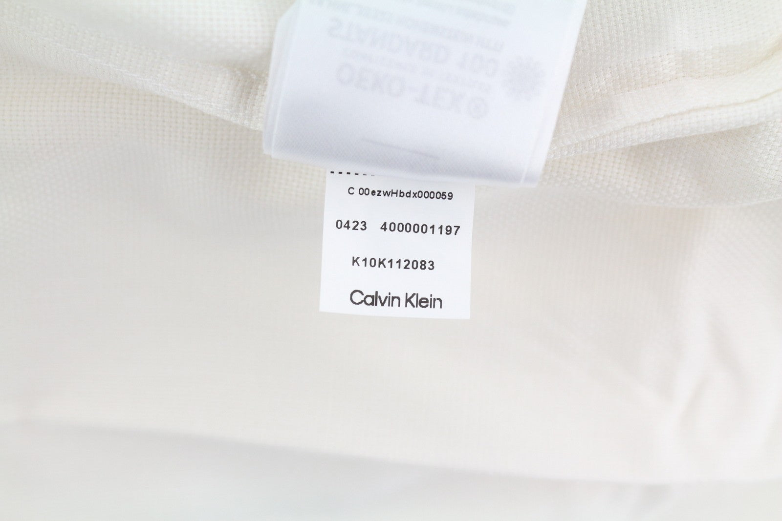 CALVIN KLEIN Men's White Slim Fit Dress Shirt XL Cotton Spread Neck