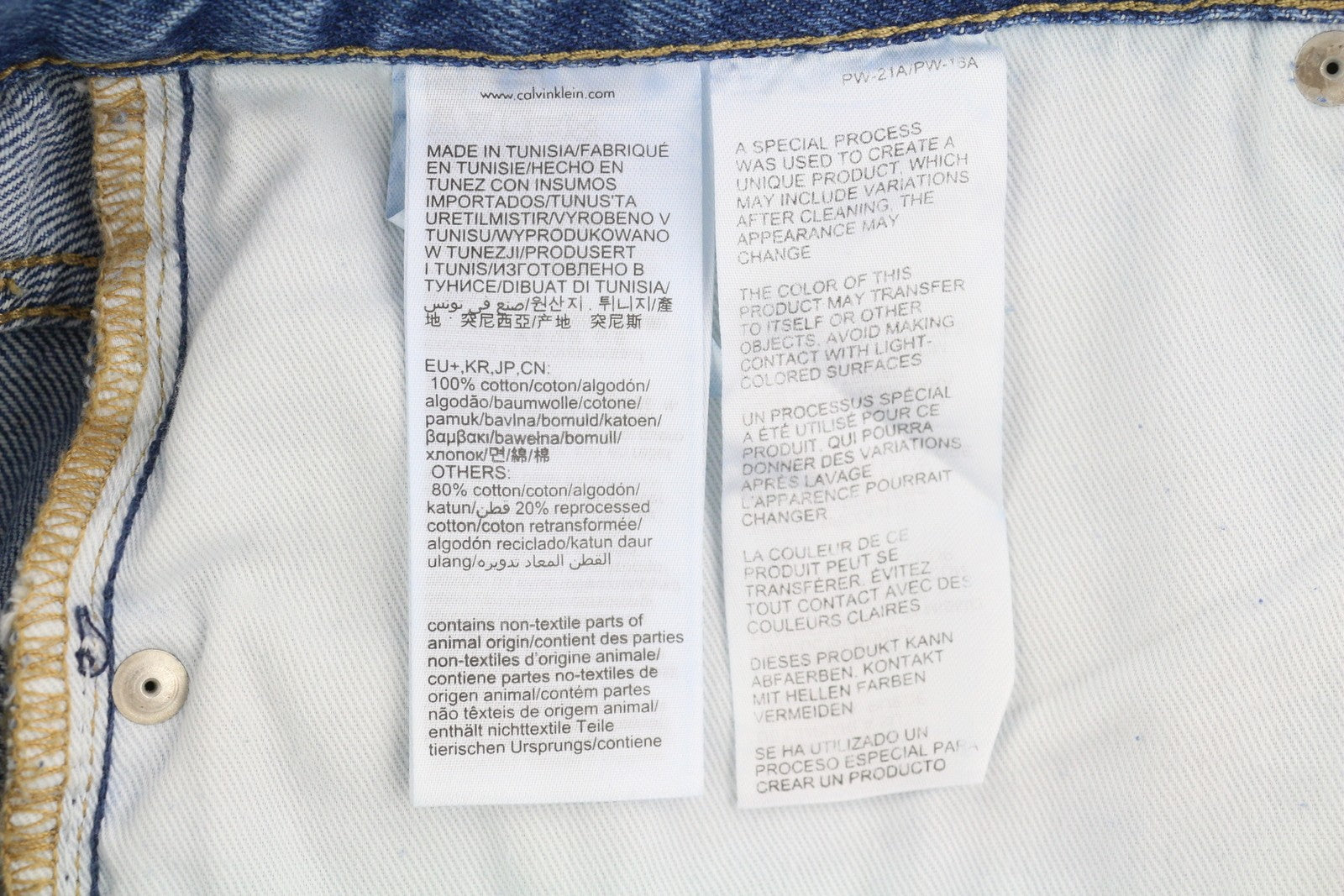 CALVIN KLEIN 90's Loose Cargo Men's Jeans W31 Blue Denim Regular Fit Logo