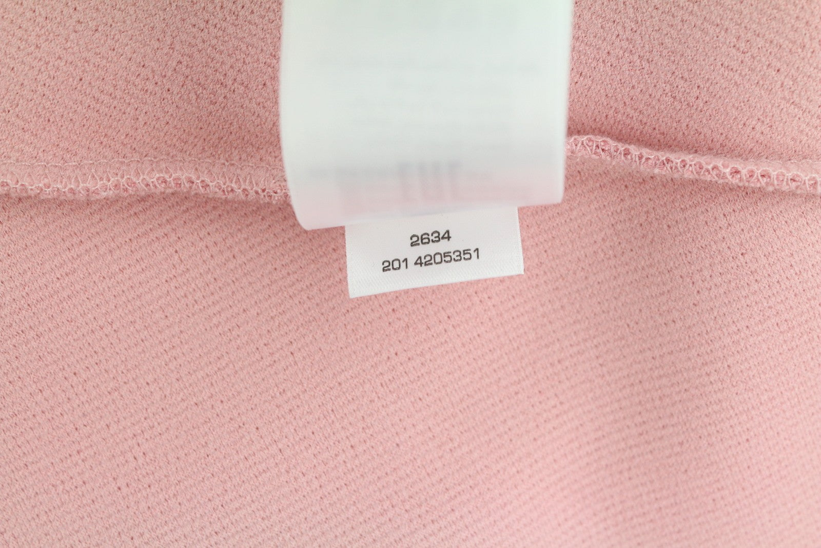 GANT Rib Structure Women's Dress XS Pink Stretch V Neck Short Sleeve Knee