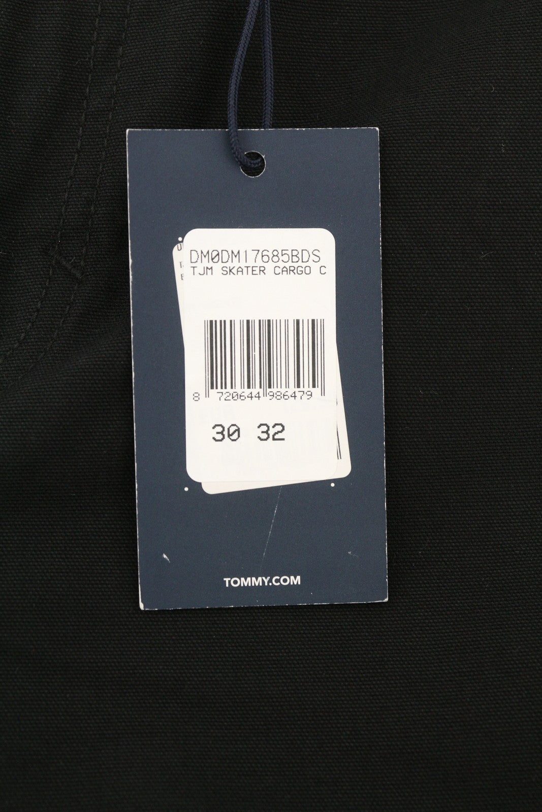 TOMMY HILFIGER Skater Carpenter Men's Trousers W30 L32 Black Cargo Zip Fly