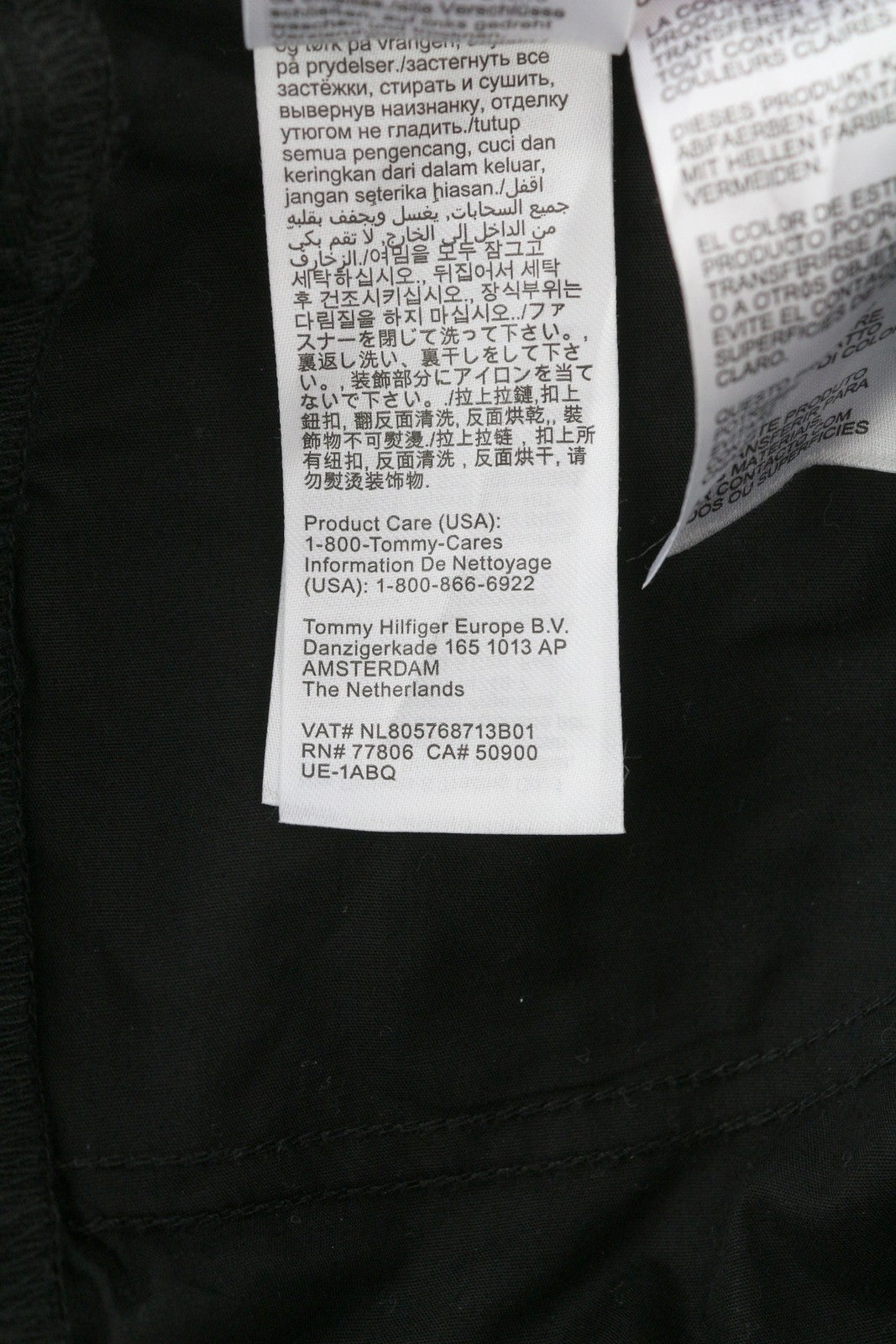 TOMMY HILFIGER Skater Carpenter Men's Trousers W30 L32 Black Cargo Zip Fly