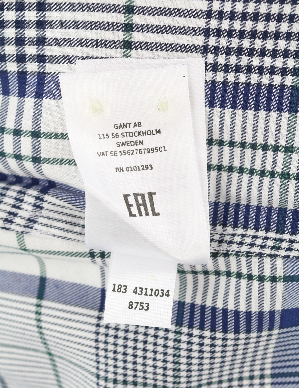 GANT Flannel Women's Shirt EU34 Checked Pattern Casual Button Up Spread Logo