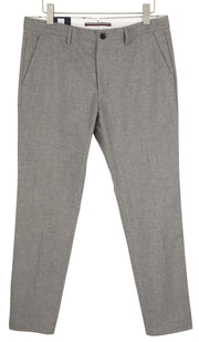 TOMMY HILFIGER Bleecker Brushed Men's Trousers W30 L32 Melange Slim Fit Stretch