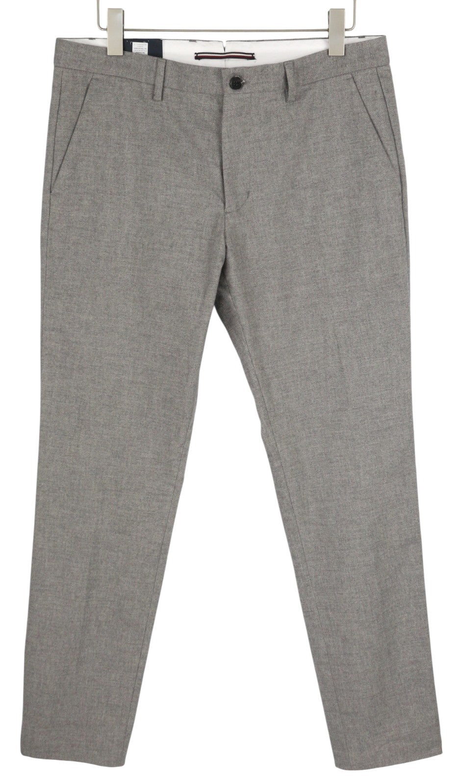 TOMMY HILFIGER Bleecker Brushed Men's Trousers W30 L32 Melange Slim Fit Stretch