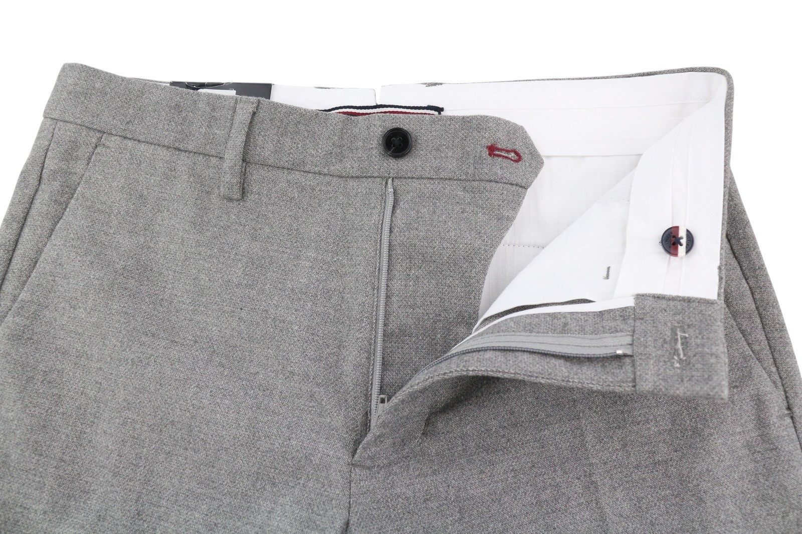 TOMMY HILFIGER Bleecker Brushed Men's Trousers W30 L32 Melange Slim Fit Stretch