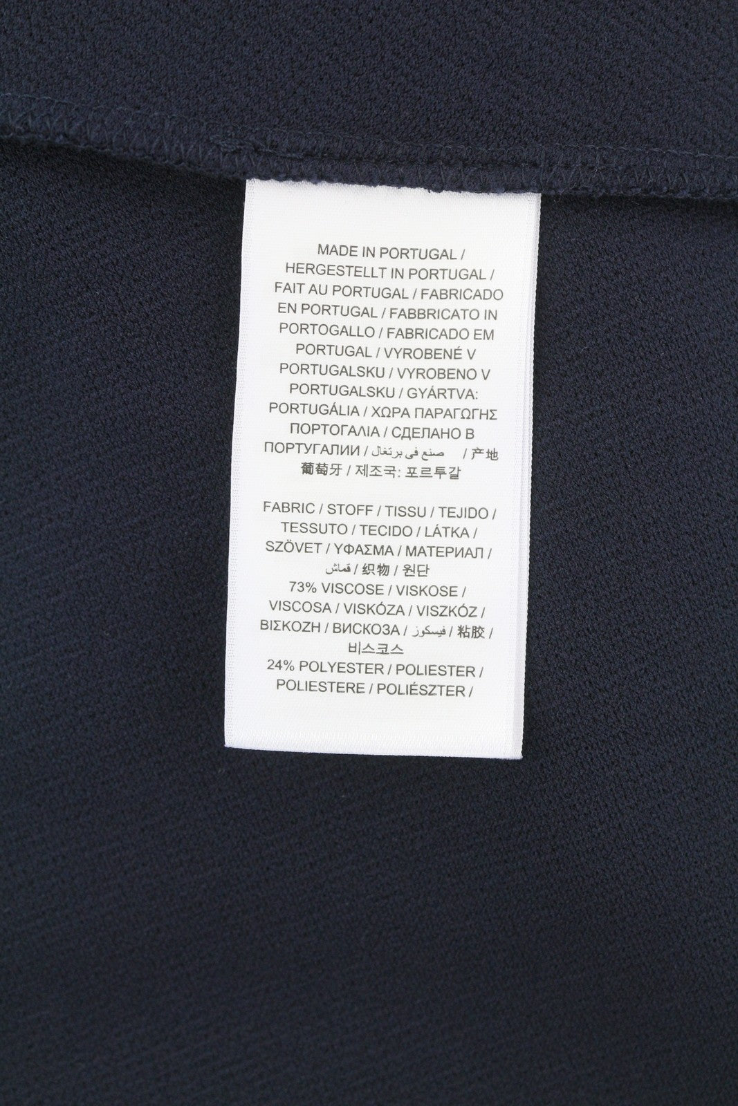 GANT Rib Structure Women's Dress S Blue Stretch V Neck Short Sleeve Knee