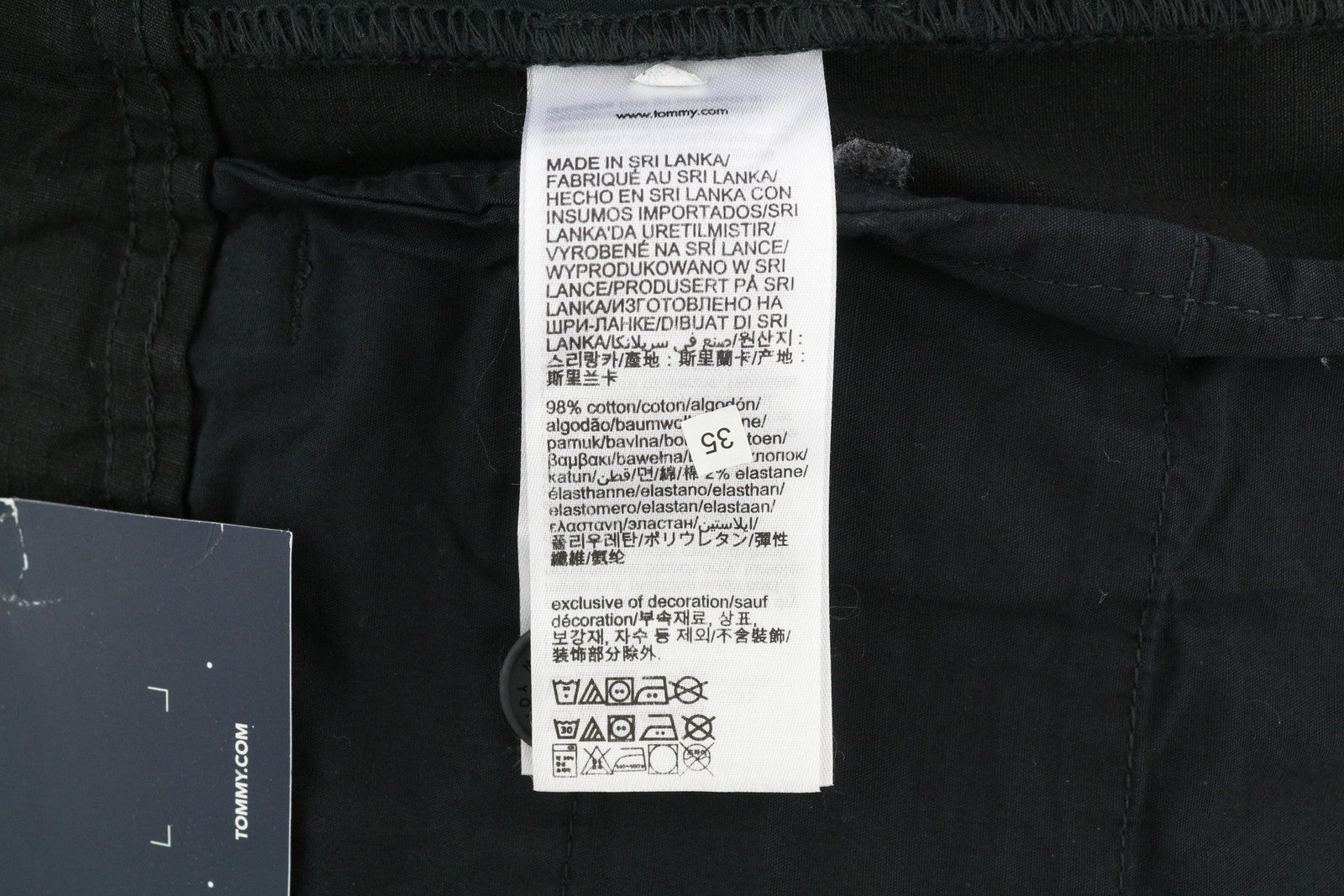 TOMMY HILFIGER Aiden Baggy Cargo Men's Trousers W30 L32 Black Utility Pockets