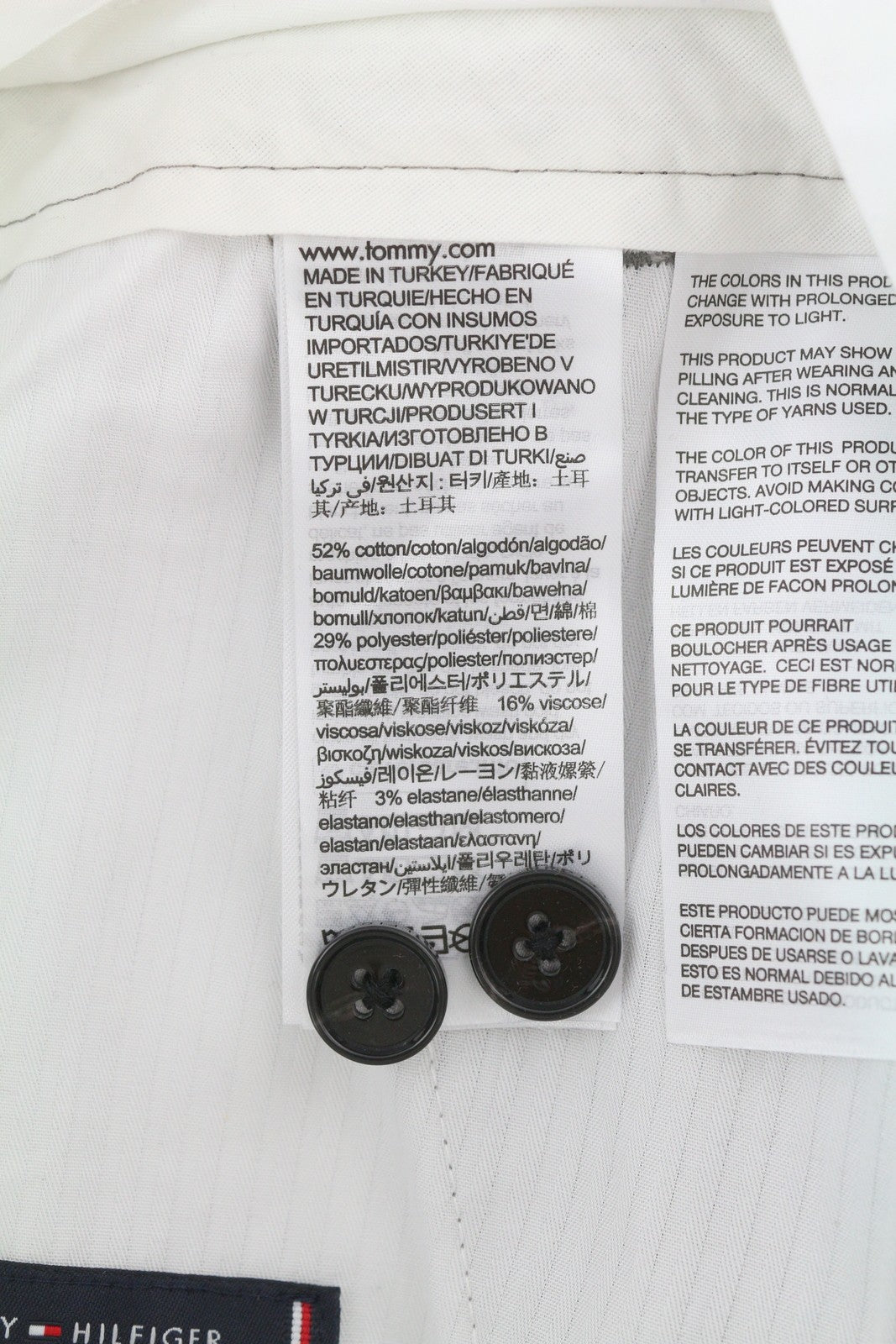 TOMMY HILFIGER Bleecker Brushed Men's Trousers W36 L34 Melange Slim Stretch