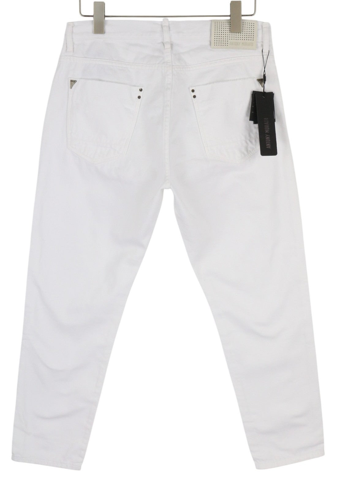 ANTONY MORATO Argon Men's Jeans W33 White Denim Slim Cut Cropped Button Fly