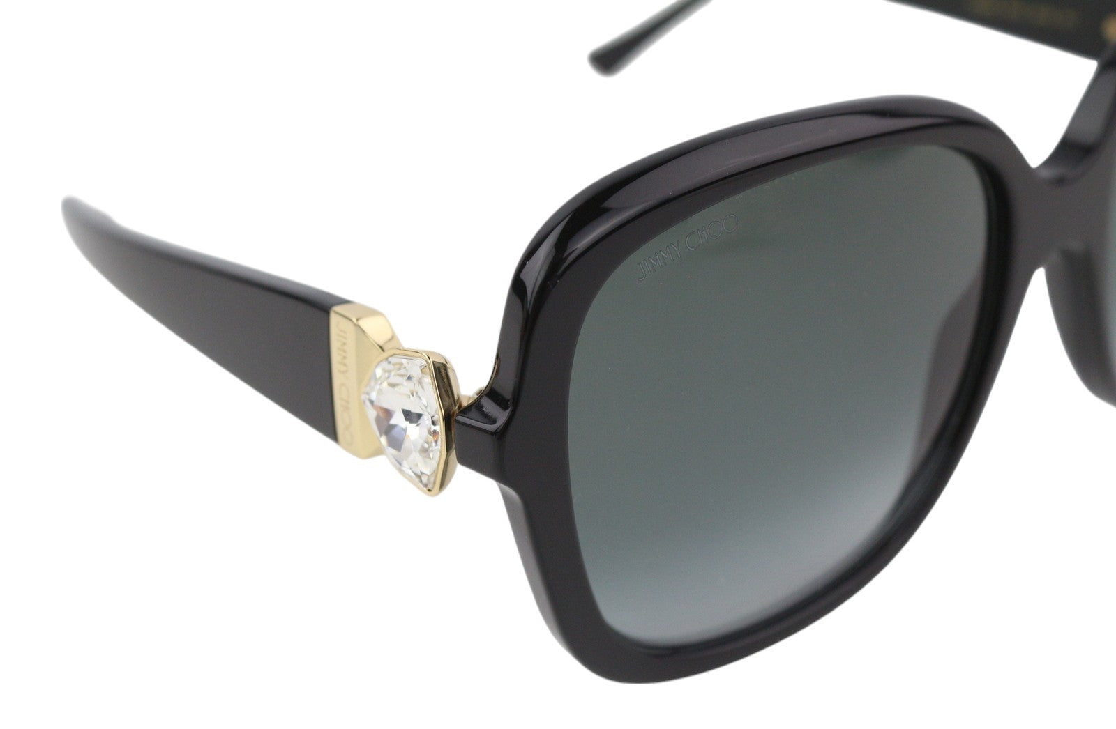 JIMMY CHOO Sadie/S Women's Sunglasses OS Black Tinted Square Frame Logo