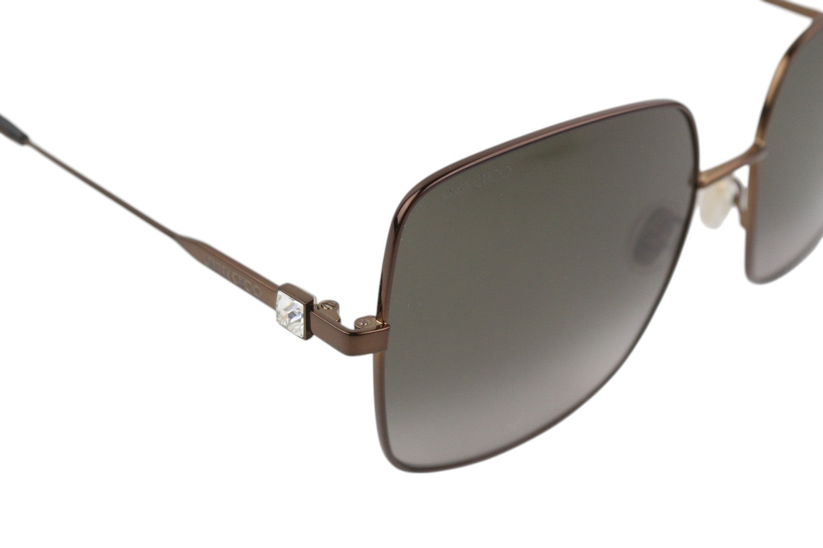 JIMMY CHOO Lili/S Women's Sunglasses OS Brown Tinted Square Frame Logo Style