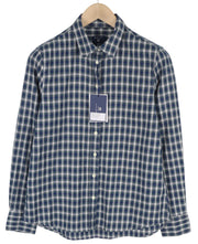 GANT Flannel Women's Shirt EU38 Plaid Pattern Casual Button Up Spread Neck Logo