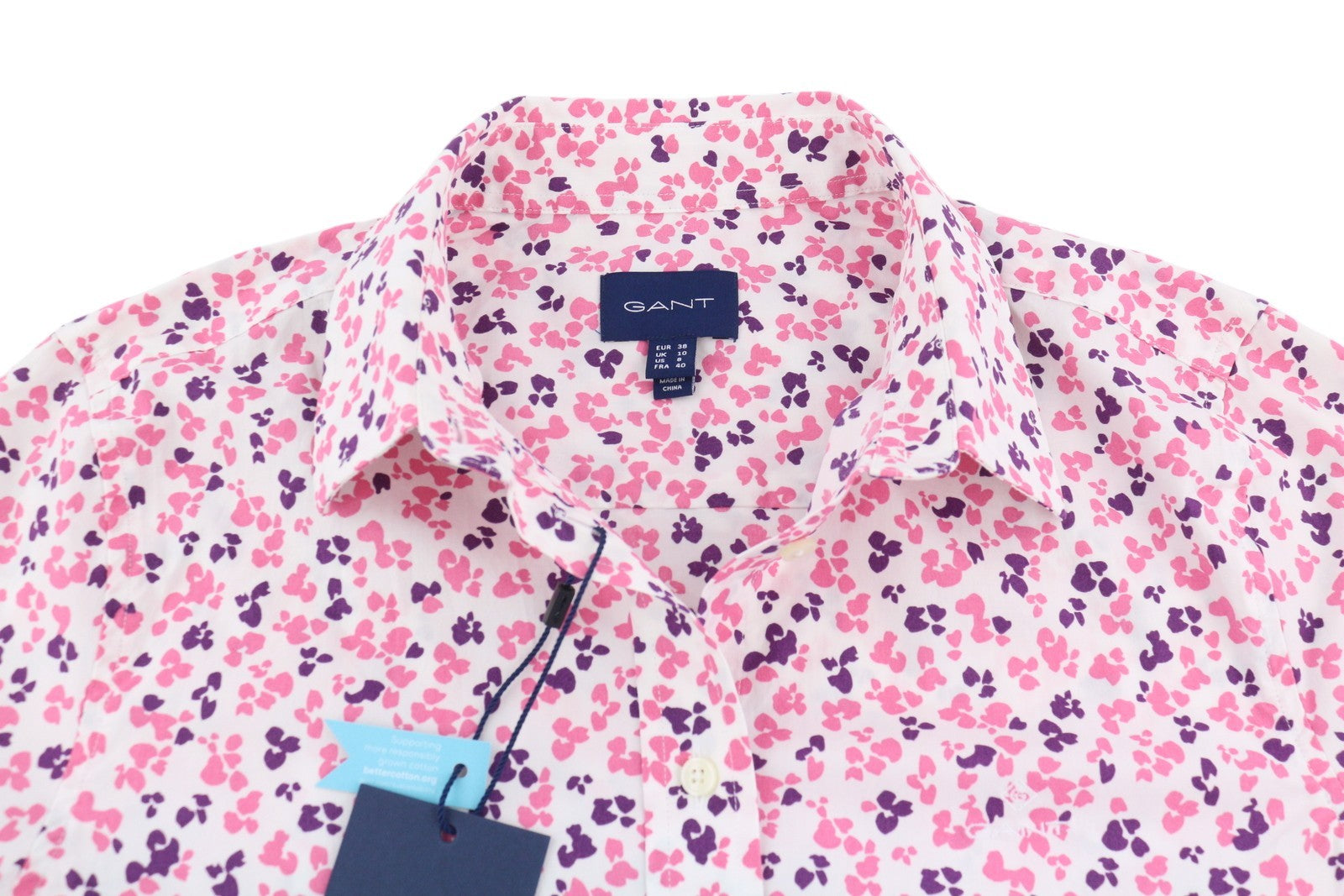 GANT Clover Garden Stretch Women's Shirt EU38 Colourful Casual Button Up Spread