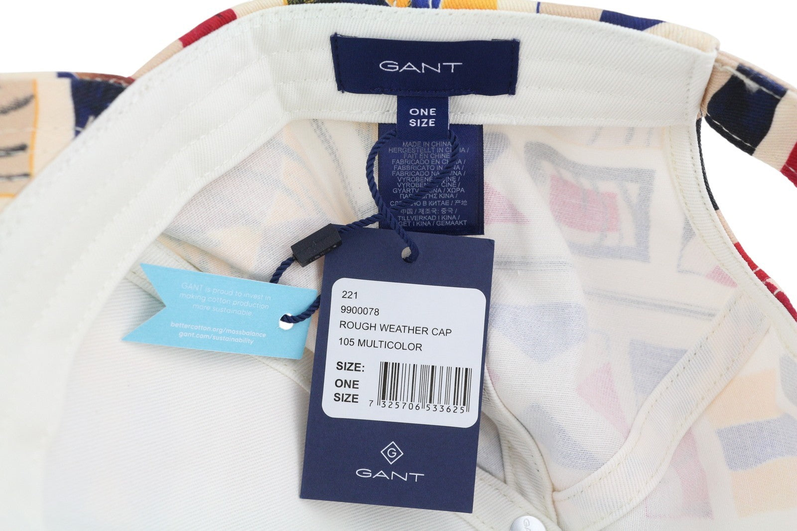 GANT Rough Weather Men Cap OS Multicolor Patterned All Seasons Baseball