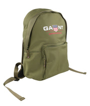 GANT Retro Shield Backpack Men Bag OS Utility Green Front Logo Adjustable Straps