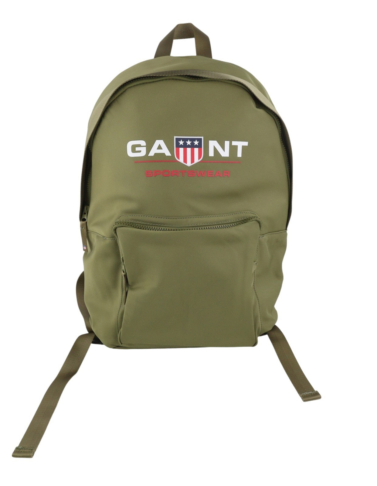 GANT Retro Shield Backpack Men Bag OS Utility Green Front Logo Adjustable Straps
