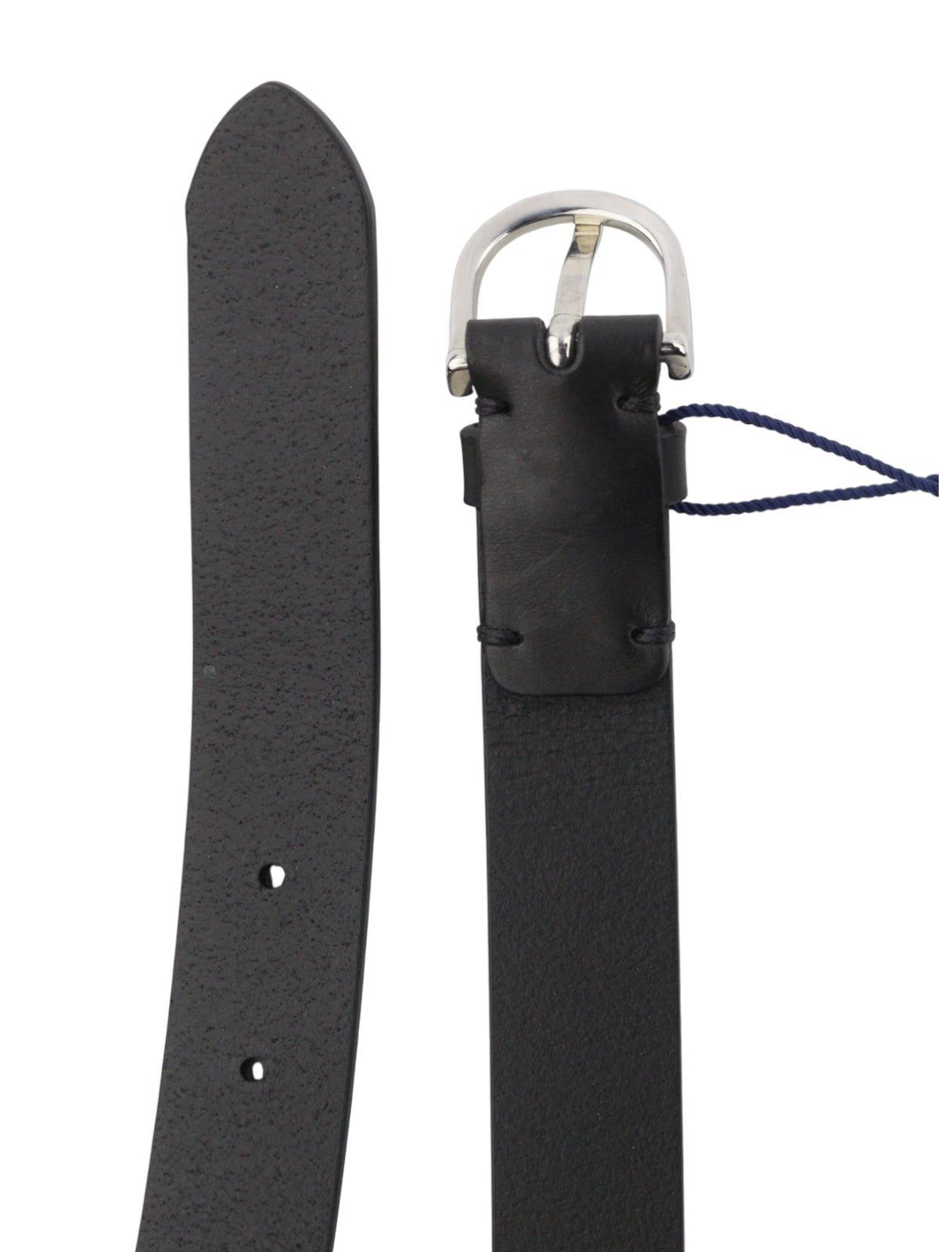 GANT Women Belt 90 CM Black Leather Silver Tone Buckle Casual