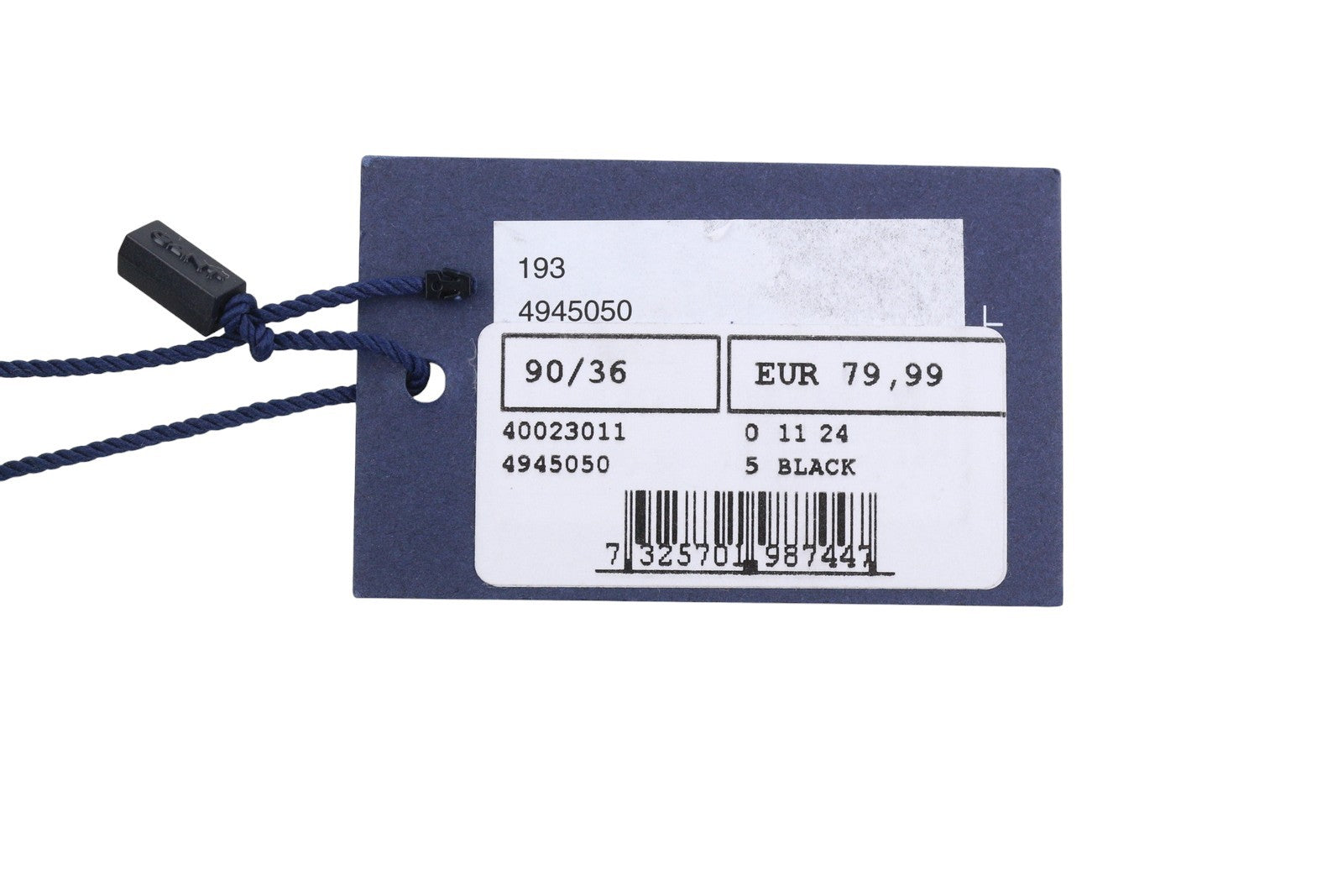 GANT Women Belt 90 CM Black Leather Silver Tone Buckle Casual