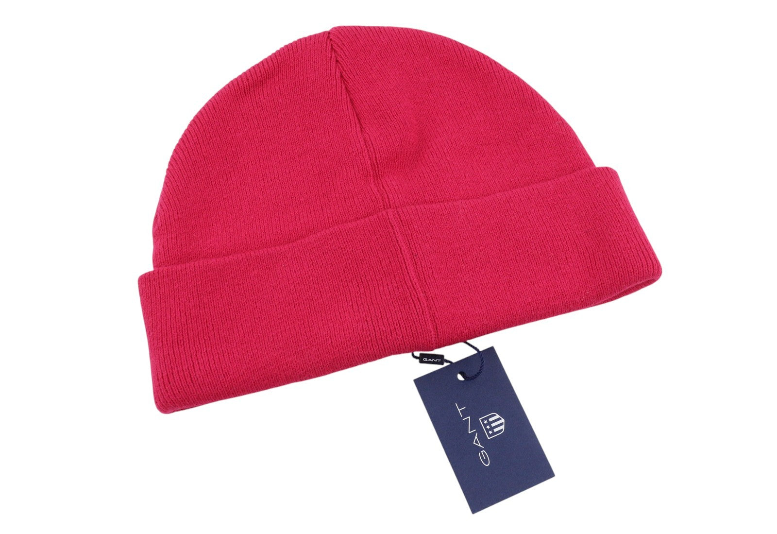 GANT Logo Knit Men Hat OS Love Potion Pink Embroidered Stretch Beanie Unisex