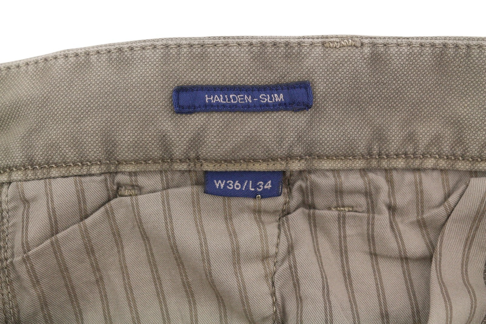 GANT Hallden Ltw Canvas Chinos Men Trousers W36/L34 Desert Brown Patterned Zip