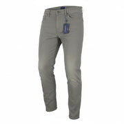 GANT Maxen Satin Men Trousers W35/L32 Steel Grey Extra Slim Zip Fly Casual