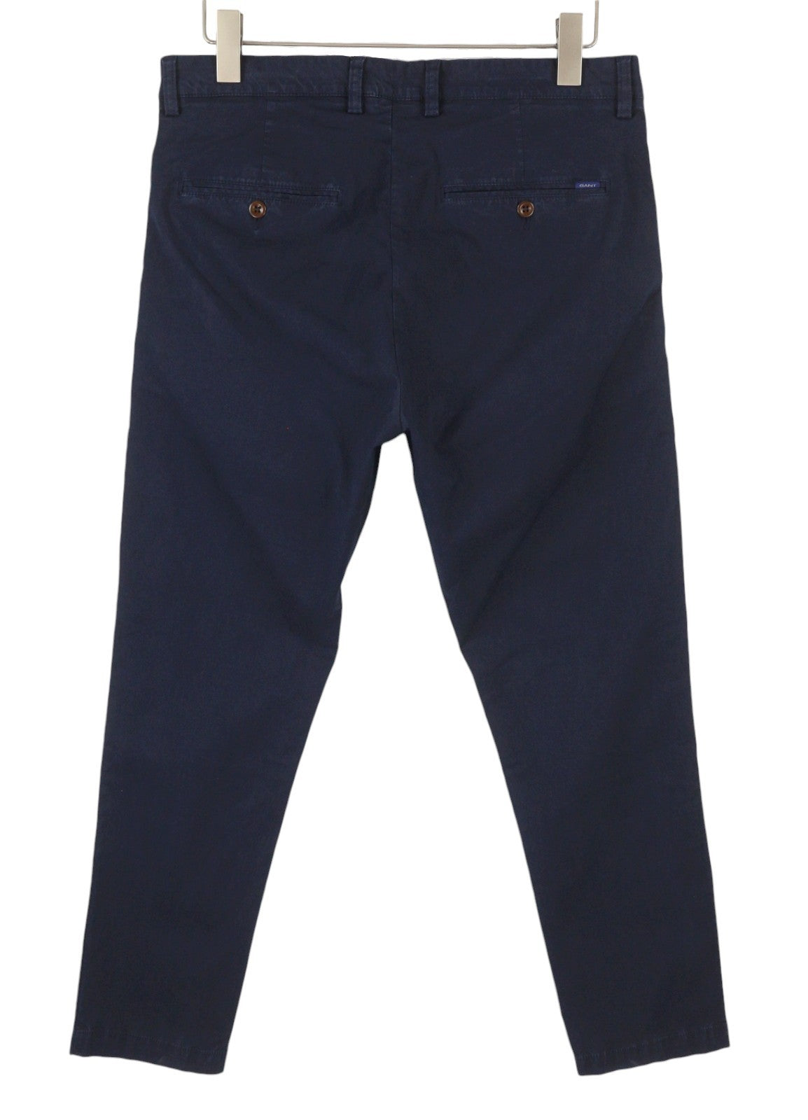 GANT Slim Sunfaded Chino Men Trousers W33/L32 Marine Zip Fly Casual