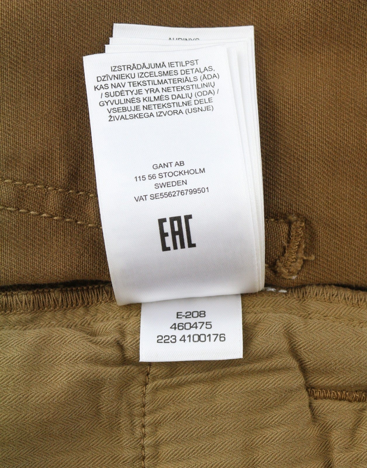 GANT Flare Color Women Trousers W27 Roasted Walnut Zip Fly Brown Casual