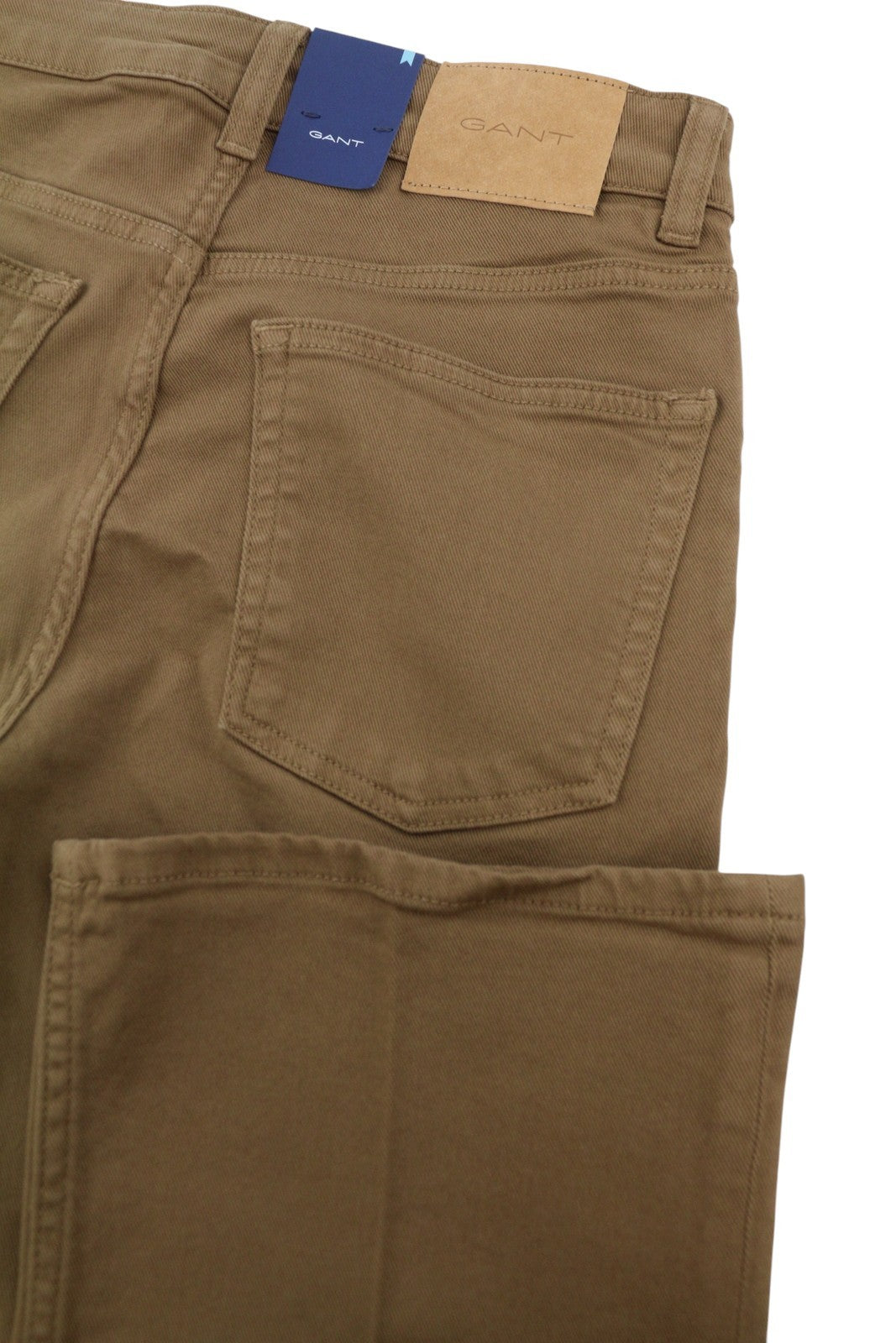 GANT Flare Color Women Trousers W27 Roasted Walnut Zip Fly Brown Casual