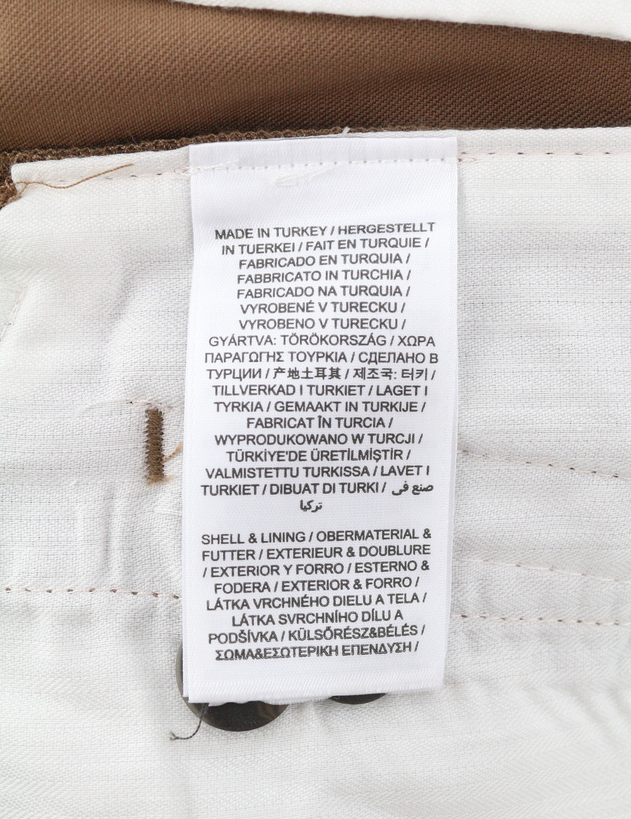 GANT Fluid Pleated Men Trousers W31 Roasted Walnut Wool Blend Turn-Up Zip Fly