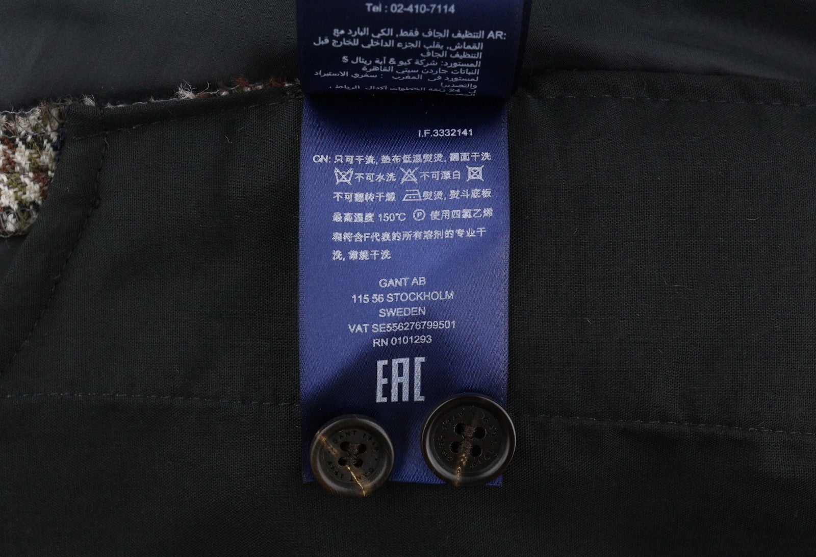 GANT Men Trousers EU50 Wool Harrington Colourful Pleated Slim Fit