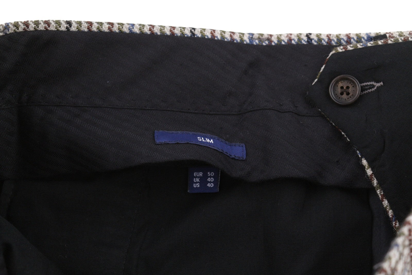 GANT Men Trousers EU50 Wool Harrington Colourful Pleated Slim Fit