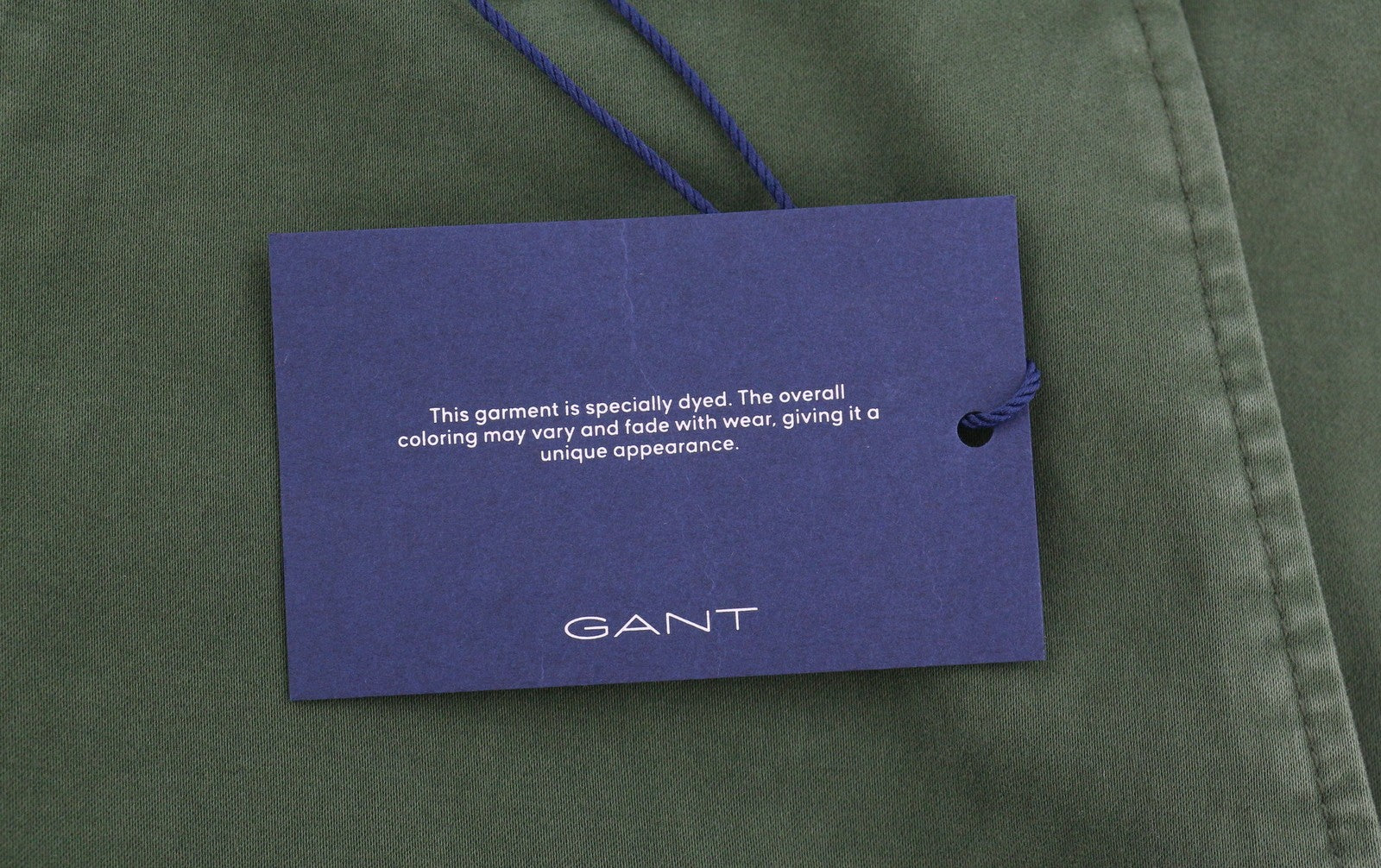 GANT Brushed Extra Slim Chino Men Trousers W32/L34 Thyme Green Zip Fly Casual