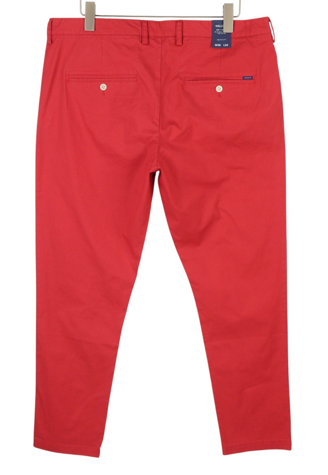 GANT Hallden Sunfaded Chinos Men Trousers W38/L34 Cardinal Red Slim Mid Rise