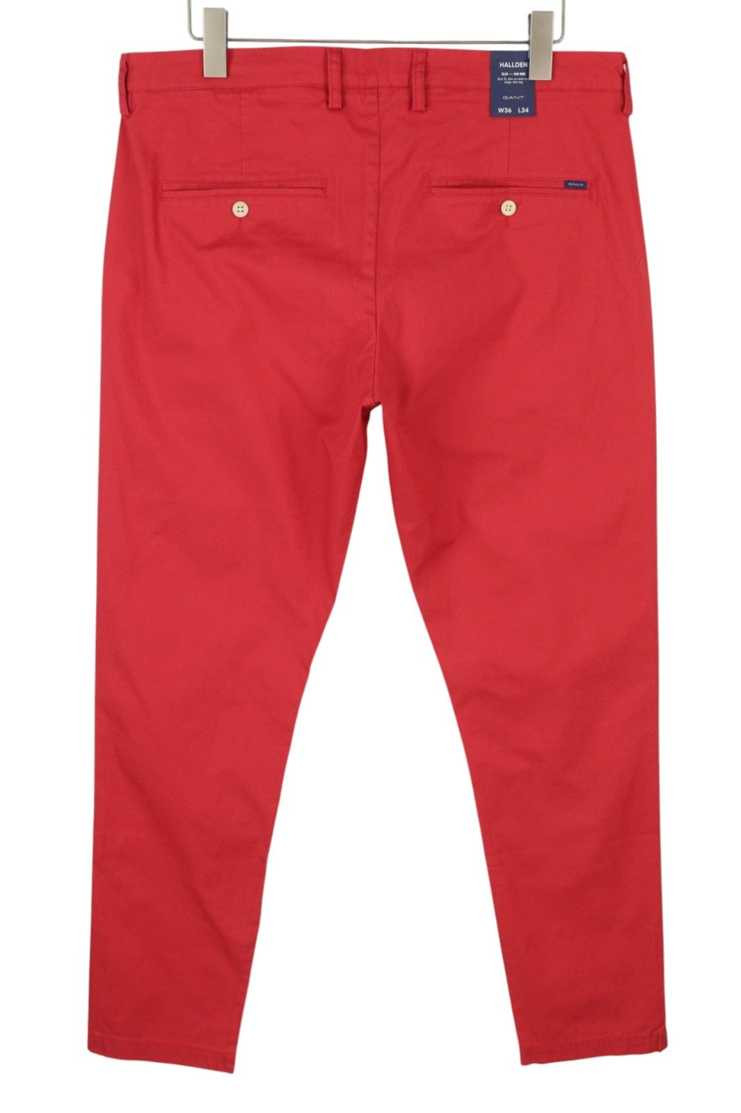 GANT Hallden Sunfaded Chinos Men Trousers W36/L34 Cardinal Red Slim Mid Rise