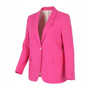 GANT Stretch Linen Straight Women Blazer EU38 Cabaret Pink Notch Single Breasted