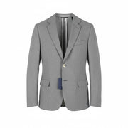 GANT Mini Pattern Jersey Men Blazer EU54 Grey Melange Slim Notch Single Breasted