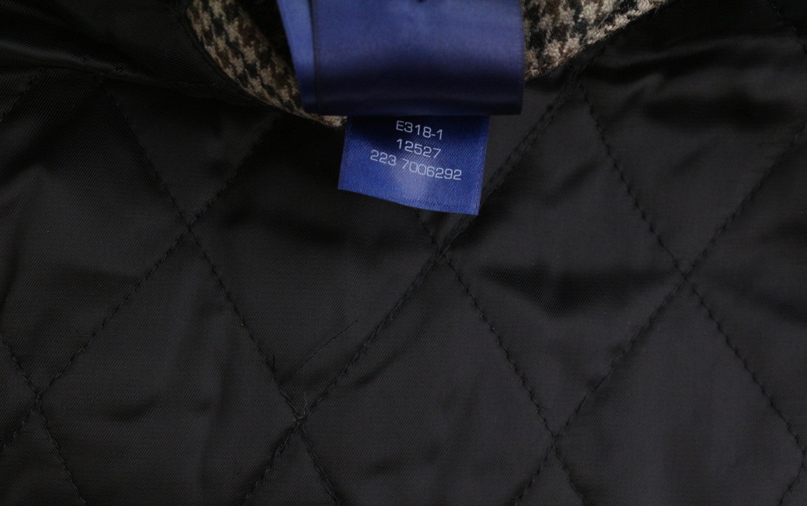 GANT Checked Wool Harrington Men Jacket M Hazel Wood Beige Padded Bomber RRP560