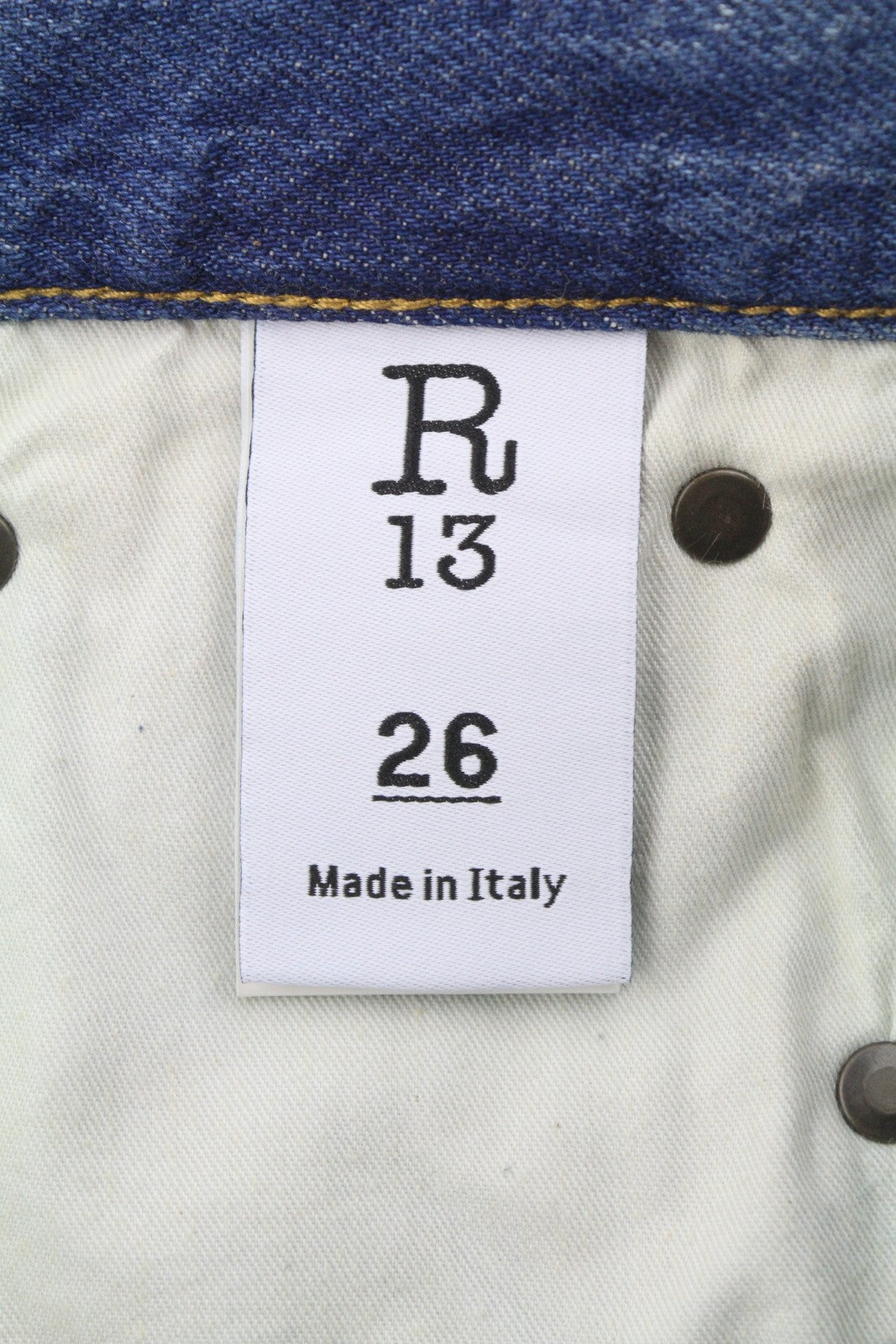 R13 Damon Pleated Women Jeans 26 Kellen Baggy Whiskers Faded Blue PS26