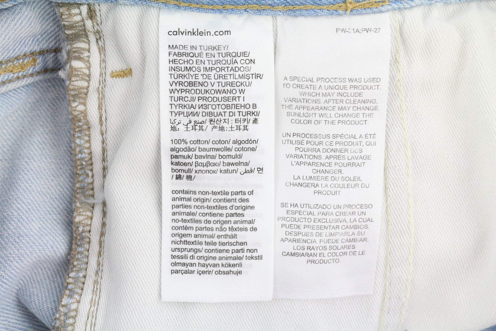 CALVIN KLEIN 90s Loose Pleated Men Jeans W28 Washed Blue Wide Fit Zip RRP272