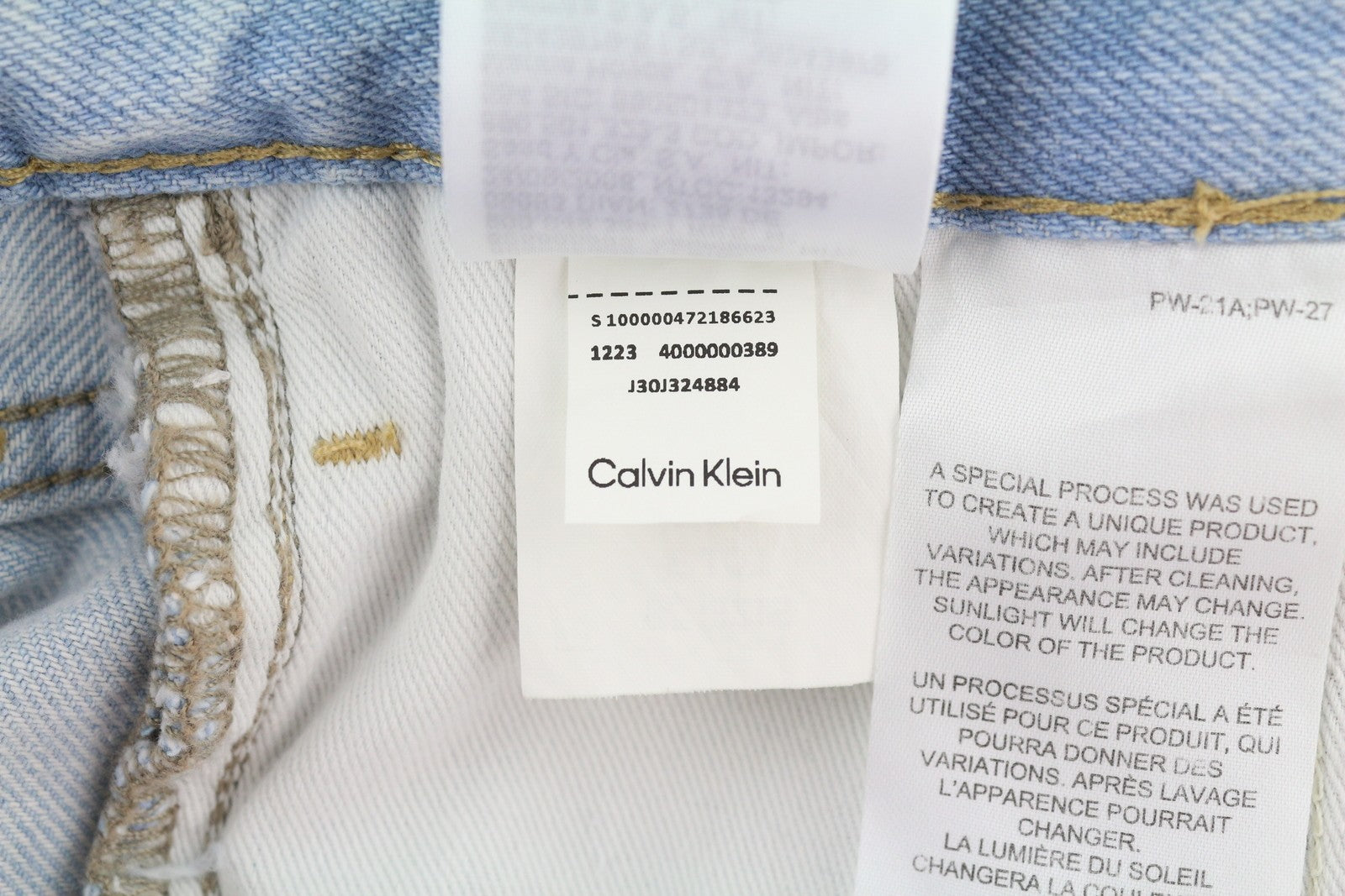 CALVIN KLEIN 90s Loose Pleated Men Jeans W28 Washed Blue Wide Fit Zip RRP272