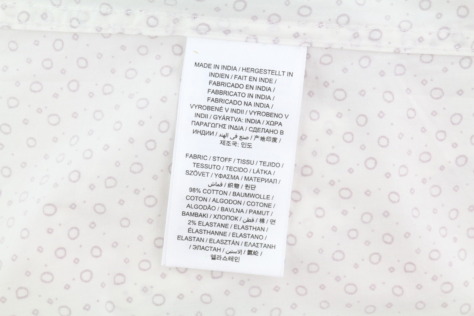 GANT Stretch Broadcloth Print Women Shirt EU38 White Casual Spread Button-Up