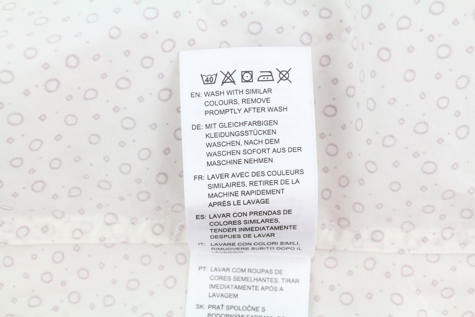 GANT Stretch Broadcloth Print Women Shirt EU38 White Casual Spread Button-Up