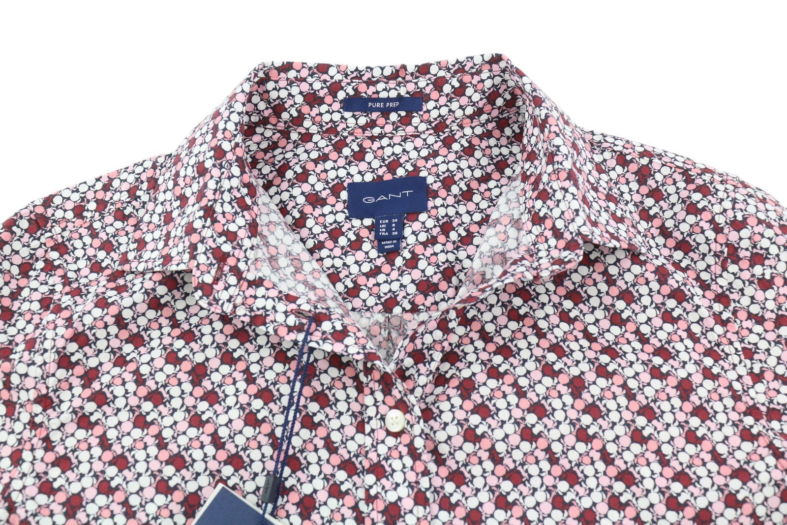 GANT Autunm Print Stretch Women Shirt EU34 Patterned Casual Spread Button-Up