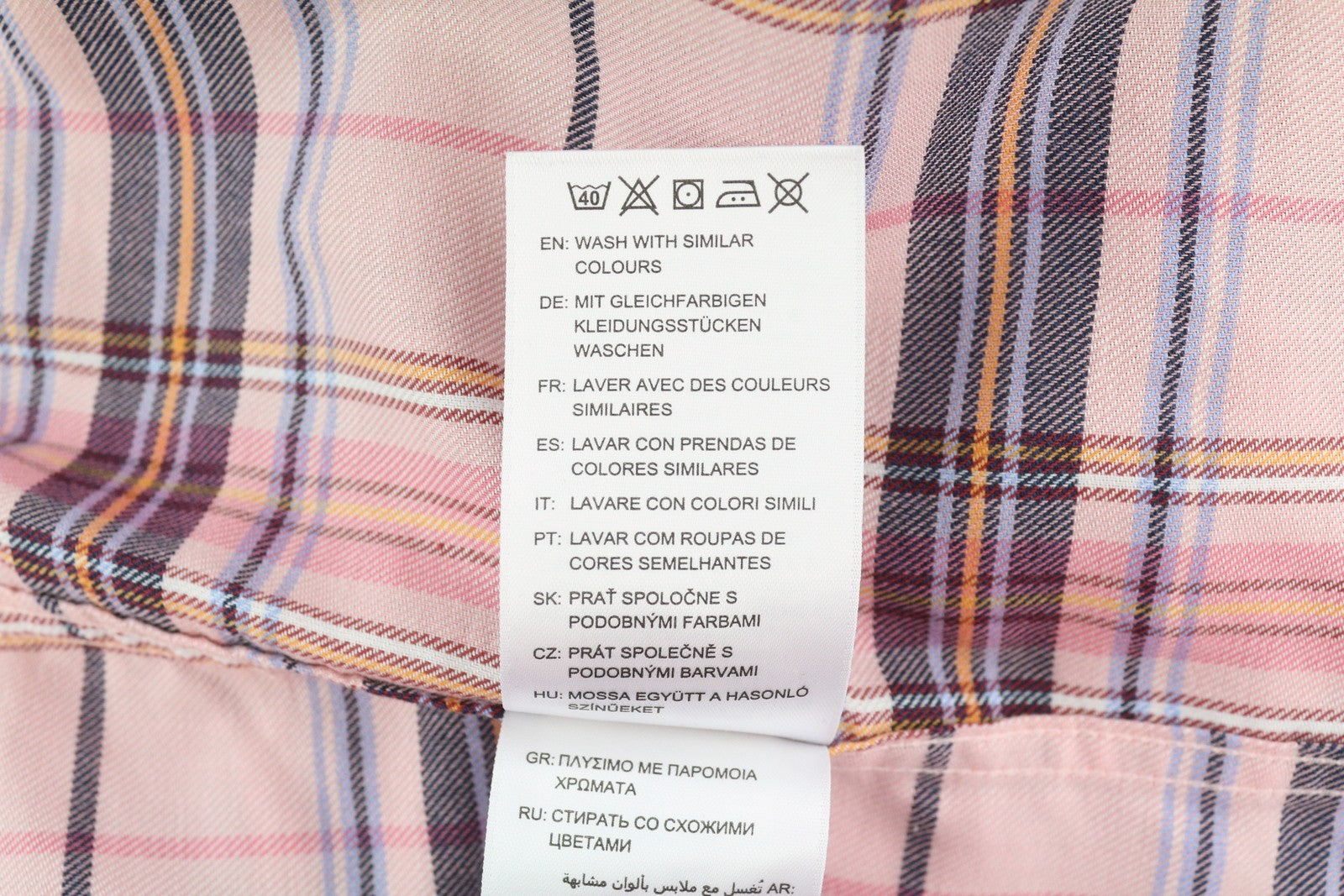 GANT Check Twill Women Shirt EU34 Pink Flannel Casual Spread Neck Button-Up