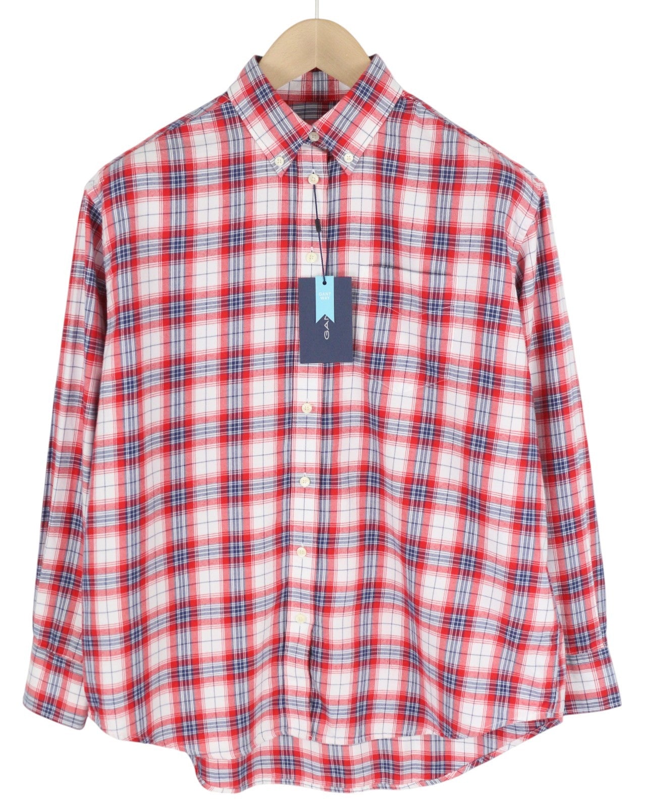 GANT Flannel Check Relaxed Women Shirt EU34 Colourful Casual Button-Down