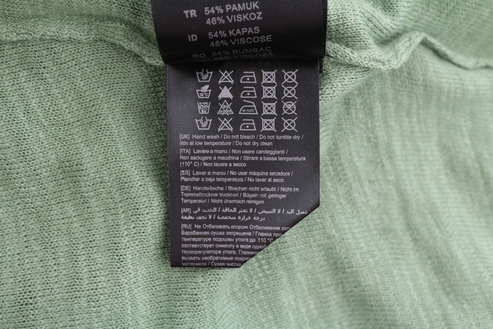 ANTONY MORATO Men Jumper L Green Knit Crew Neck Patch Pocket Logo Pullover