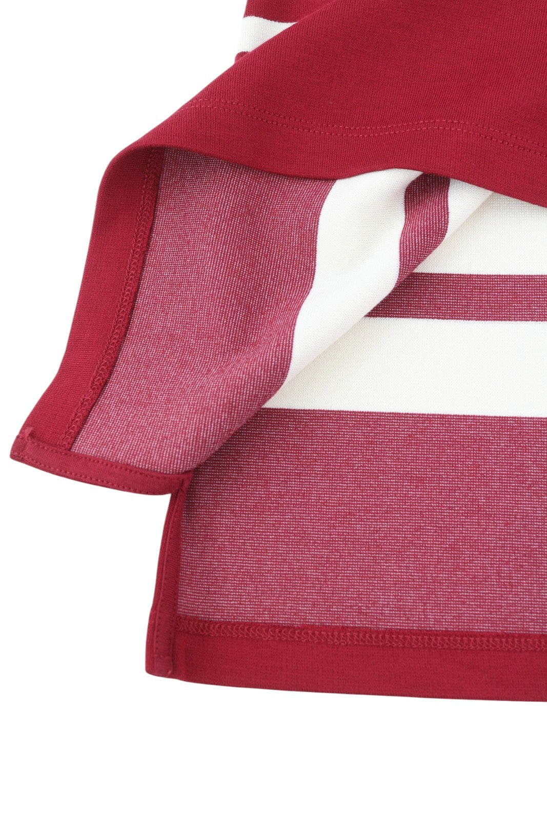 GANT Striped Shift Women Dress S Burgundy Jersey 3/4 Sleeve Knee-Length