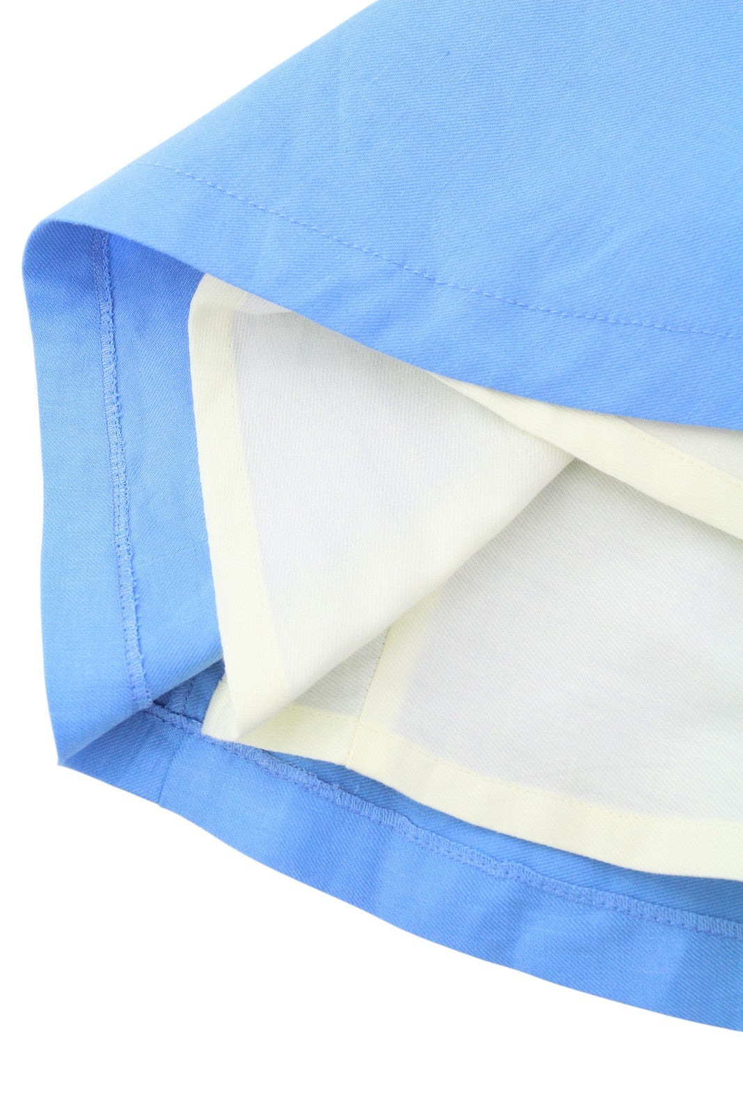 GANT Linen Women Dress EU42 Blue Sleeveless Flared Lined Crew Neck Knee-Length