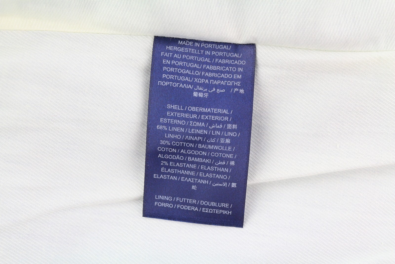 GANT Linen Women Dress EU42 Blue Sleeveless Flared Lined Crew Neck Knee-Length